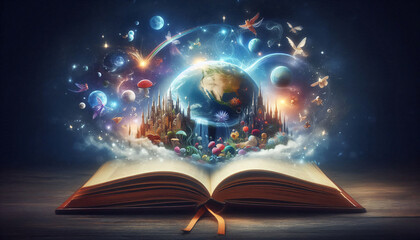 book of knowledge of illusion and magic, back to school concept