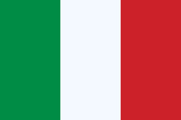 Naklejka premium Flag of Italy with real colors. Vector illustration