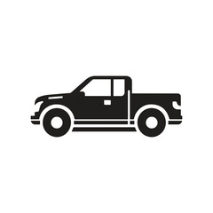 Truck silhouette abstract logo template vector illustration