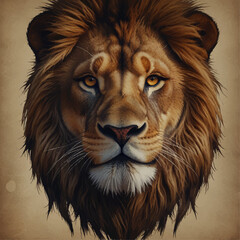 portrait of a lion