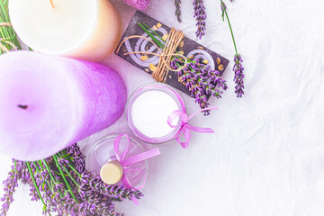 Health beauty spa lavender products soap perfume cream