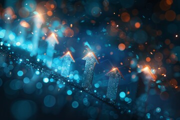 Abstract background with arrows moving upwards