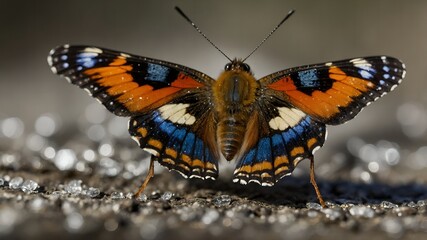Fototapeta premium Swift dragonfly in mid air over a pond