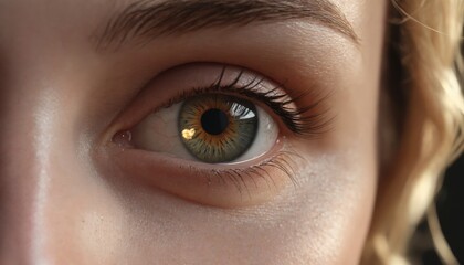 A portrait of golden eyes and soft light