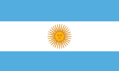 Vector illustration. Argentina national flag.