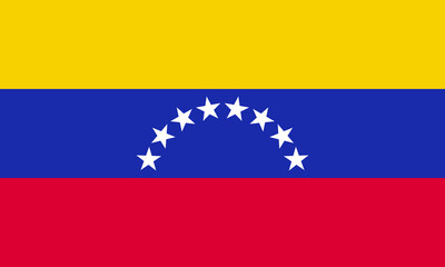 Vector illustration. Venezuela national flag.