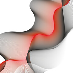 An intriguing abstract composition captures the essence of movement with its graphical waves. Fluid lines flow and interweave, creating a dance of form and color.