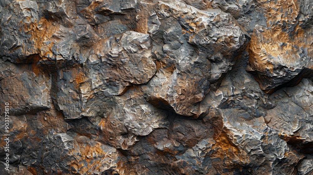 Poster close up of detailed high resolution textured rock surface with earthy tones and irregular patterns