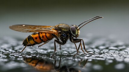 Graceful butterfly perched on a blooming flower