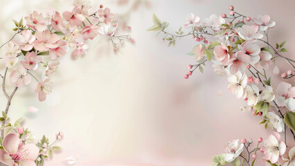 Obraz premium Delicate Pink Cherry Blossom Flowers