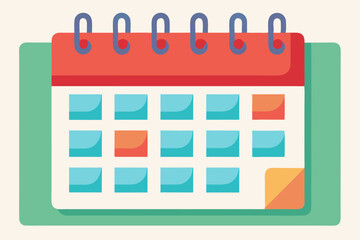 Calendar template vector art illustration