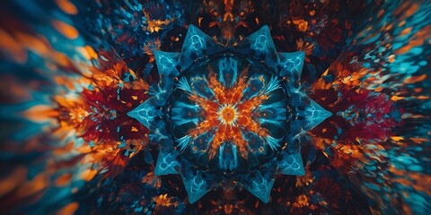 Quantum Kaleidoscope Visualize universe through a quantum lens where particles and waves blend into vibrant shifting patterns in an infinite kaleidoscope
