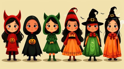 Cute Girls in Halloween Costumes