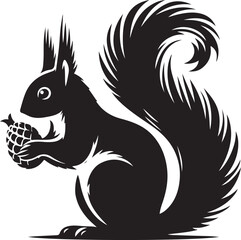 squirrel silhouette vector illustration