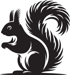squirrel silhouette vector illustration