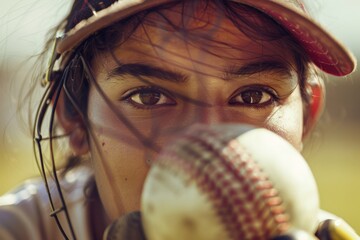 A baseball player gets ready to pitch the ball on a sunny day, exhibiting strong focus and skill, with a stadium in the background full of enthusiastic spectators, embodying the spirit of the game.