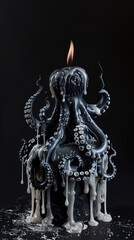 Dark Art Candle: Melting Octopus Tentacles in a Creepy Atmosphere