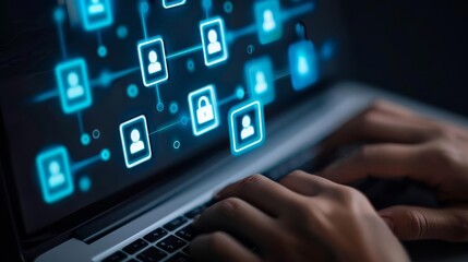 Obraz premium Encrypted email authentication for secure communication, digital security, modern encryption