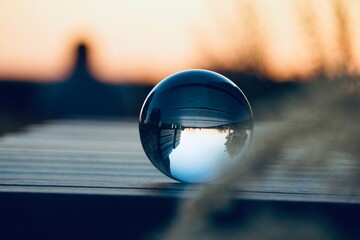 Crystal Ball Sightseeing in Radebeul Saxony Spitzhaus Bismarckturm