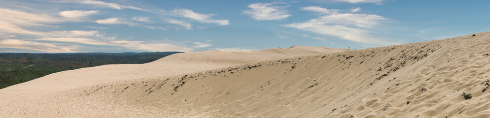 large Panorama of the Dune Pilat under blue sky in summer