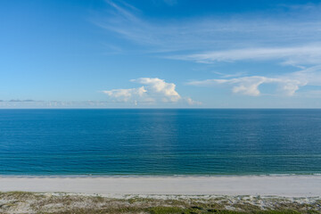 Aerial view of the beach in Gulf Shores, Alabama