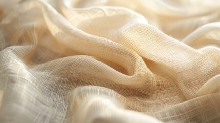 Beige soft fabric background with subtle texture for stylish decor or fashion