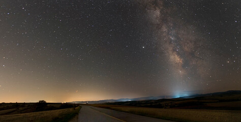 milky over the mountains