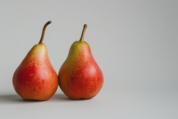 Pear fresh healthy fruit on white plain background. Isolated on solid background