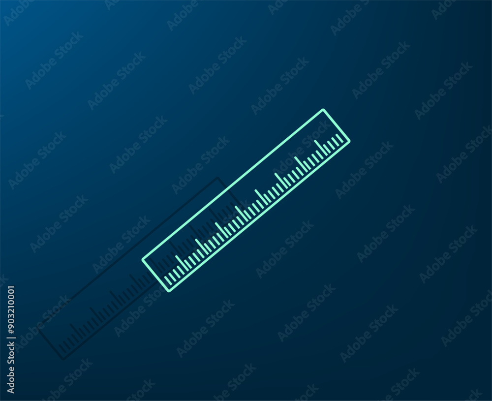 Poster vector illustration with shadow on blue background with gradient