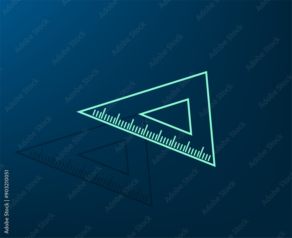 Aufkleber vector illustration with shadow on blue background with gradient