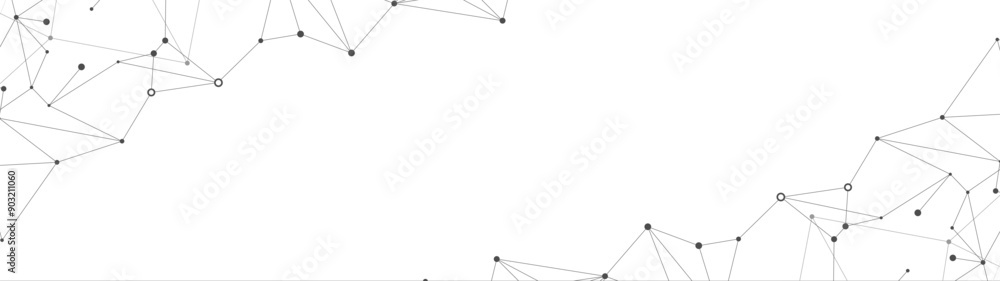 Fototapete Abstract technology background. Plexus mesh backdrop. Vector