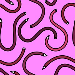 Cartoon pencil seamless school pattern for wrapping paper and fabrics and linens
