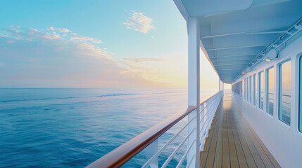 Fototapeta premium view to the open ocean seen from a cruise liner