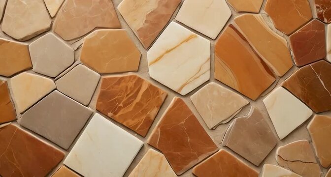 Seamless warm toned marble background floor tile
