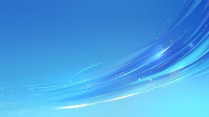 Abstract Blue Background with Blurred Lines and Glow, Featuring Smooth Gradient and Minimalist Vector Design