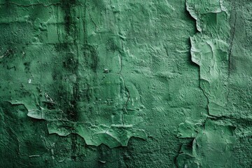 Grunge Green Concrete Texture Wall Background. Abstract Dark Stone Texture