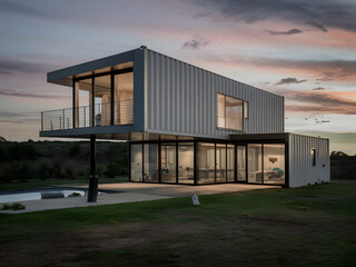 Casa contenedor de diseño moderno y contemporáneo
