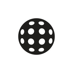 Pickleball ball with holes vector icon for racket sports apps and web