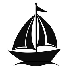 silhouette of a sailing boat vector