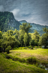 Park in the city of Szczawnica nad Dunajcem.