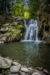 Waterfall near the city of Szczawnica.