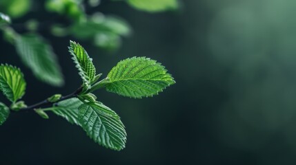 A close-up image of a fresh green leaf showcasing its detailed texture and natural beauty, capturing the essence of nature and new beginnings with vibrant green hues.