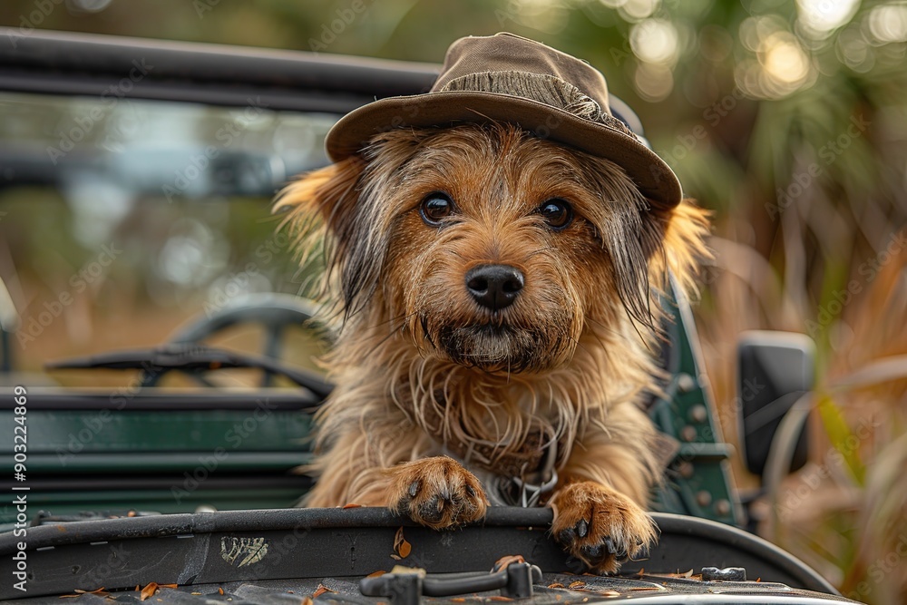 Poster Dog in a Hat