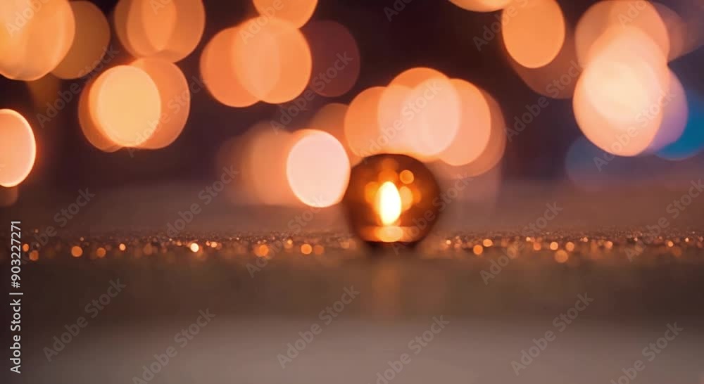 Poster Create a soft, dreamy effect with out-of-focus bokeh lights in the background, featuring warm tones and gentle movement, symbolizing the warmth and blur of love.