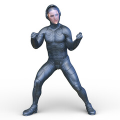 サイバーマン　3DCGレンダリング