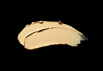 Liquid ivory makeup concealer corrector, bb, cc cream isolated on black background