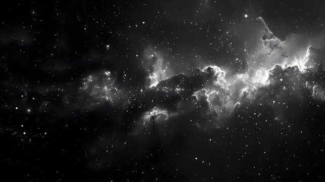 Celestial black backgrounds for cosmic imagery