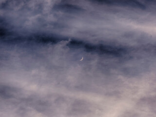 Moon is covered by clouds