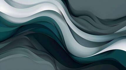 Inconspicuous header with elegant abstract waves