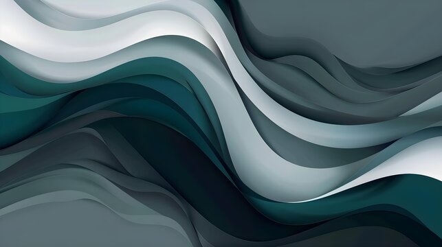 Inconspicuous header with elegant abstract waves